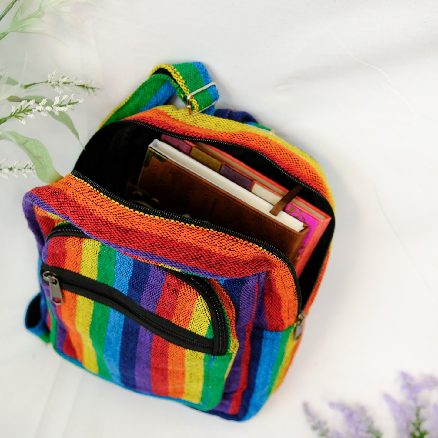 Hemp Rainbow Pride Back Pack