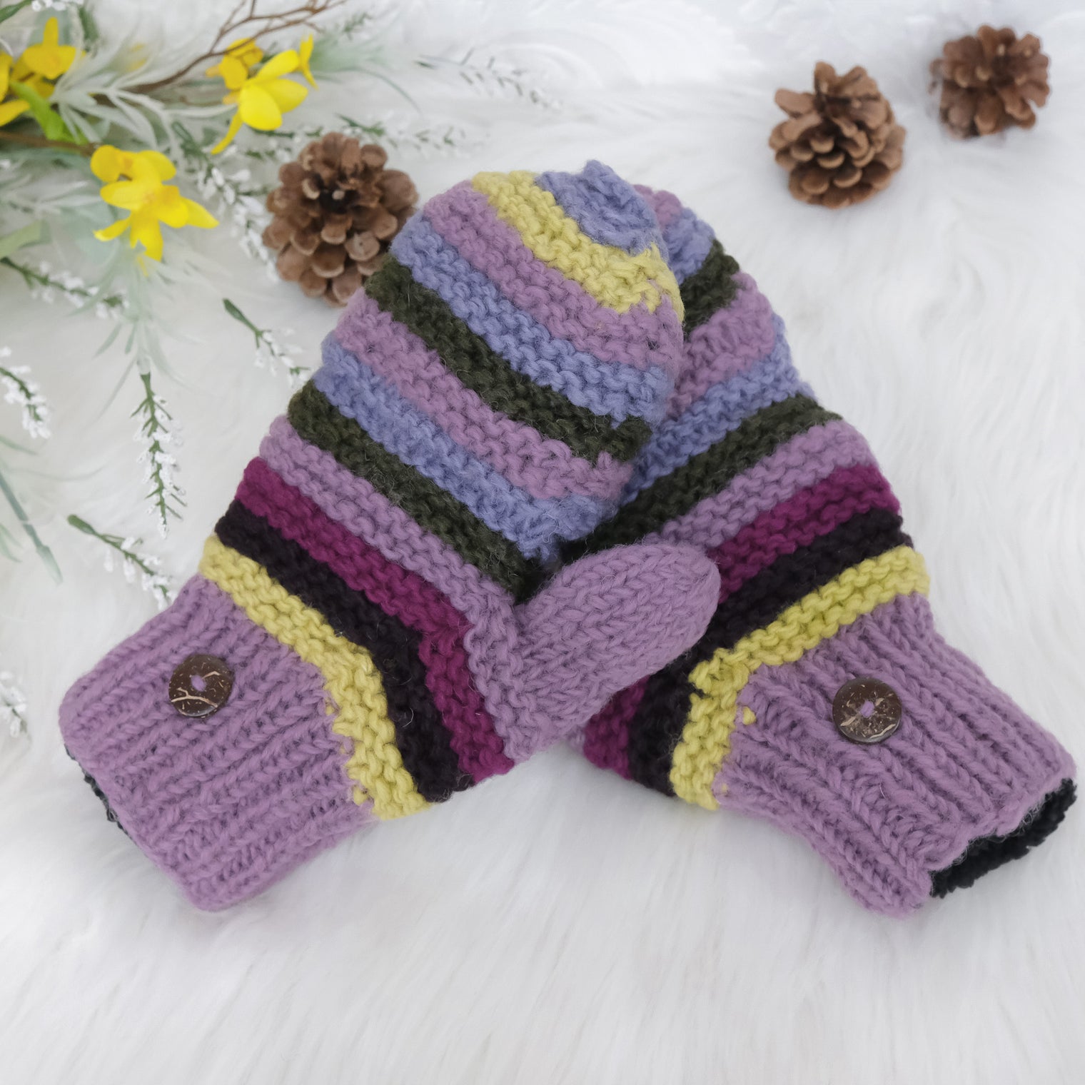 Merino Wool Fleece Lined Convertible Gloves