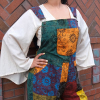 Patchwork Celestial Wide Leg Jumpsuit with Pockets