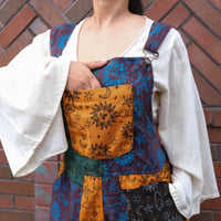 Patchwork Celestial Wide Leg Jumpsuit with Pockets