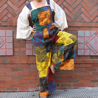 Patchwork Celestial Wide Leg Jumpsuit with Pockets