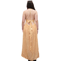 Backless Boho Halter Maxi Dress