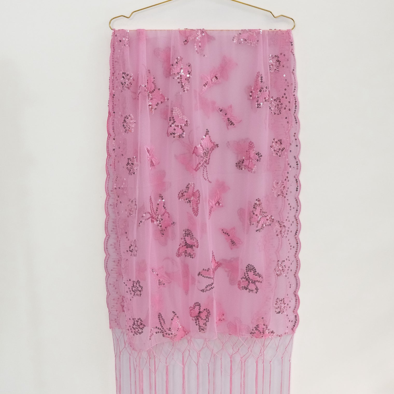 Sequin Butterfly Embroidered Shawls