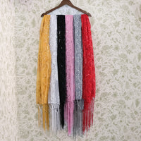 Witchy Peacock Embroidered Sequin Shawl