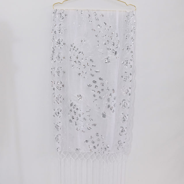 Witchy Peacock Embroidered Sequin Shawl