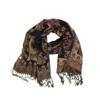 Oversized Reversible Paisley Wrap Scarf with Fringe