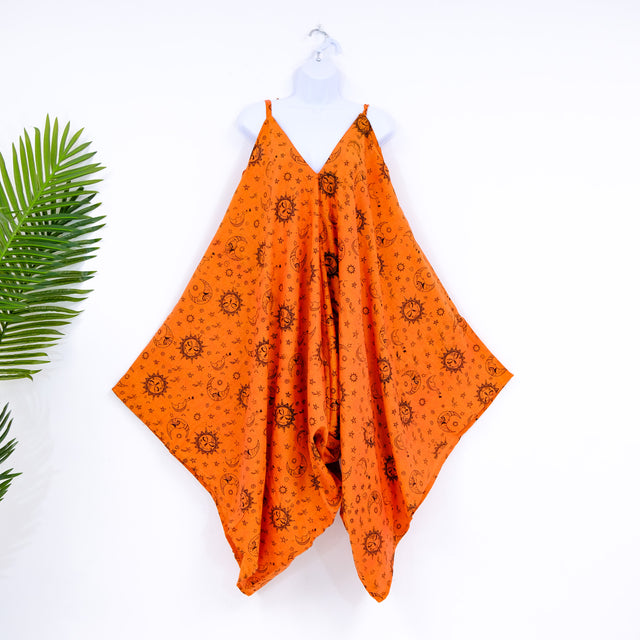 Celestial Print Bohemian Style Wide Leg Jumpsuit