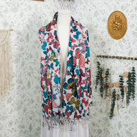 Butterfly Print Fall Winter Shawl