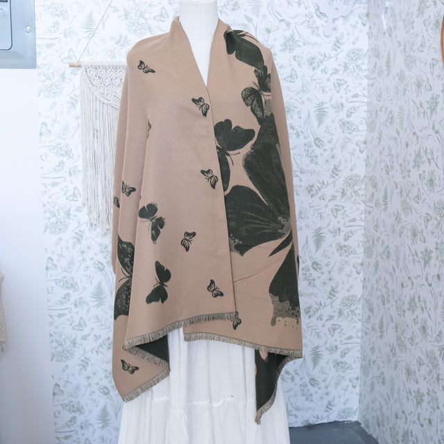 Reversible Butterfly Boho Long Oversized Shawls