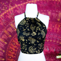 Mushroom/Celestial Halter Top