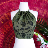 Mushroom/Celestial Halter Top