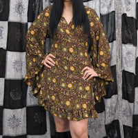 Dreamy Whimsy Mini  Wrap Dress with Pockets