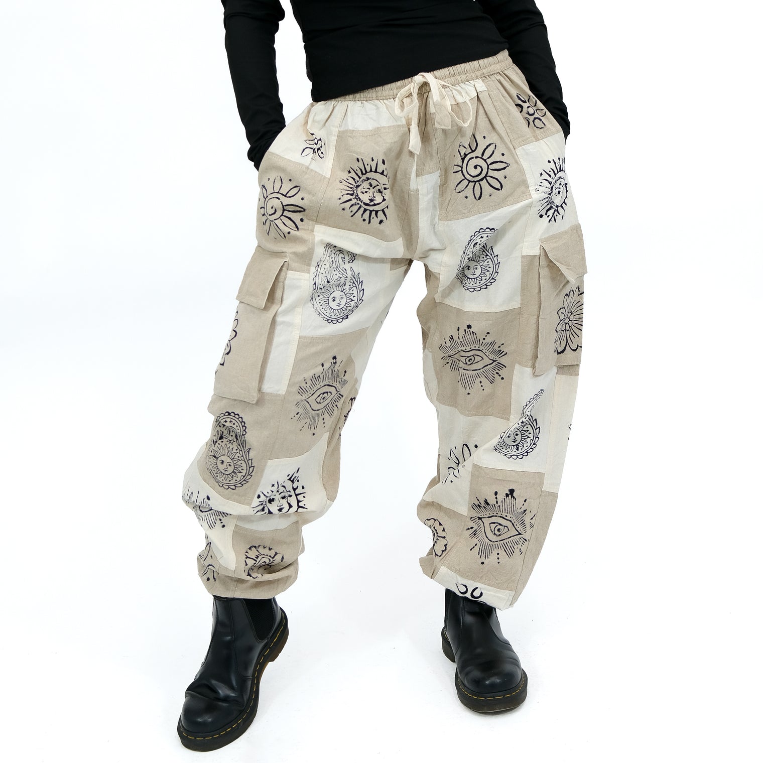 Patchwork Baggy Cargo Pants