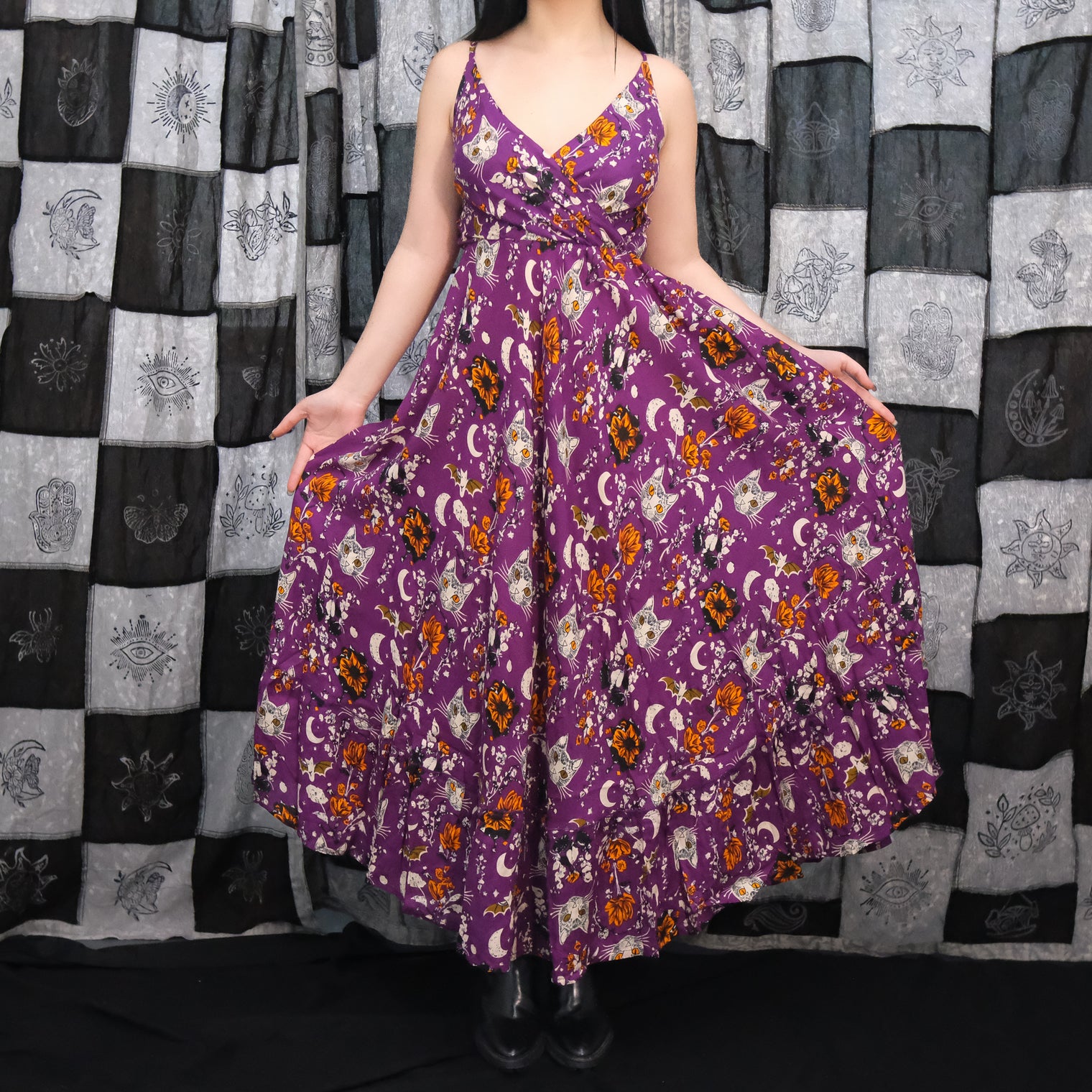 extra long flowy maxi dress Mystic Familiar Flowy Boho Maxi Dress