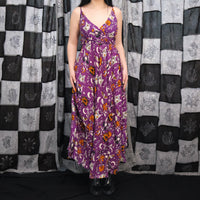 Witchcore Floral Maxi Dress