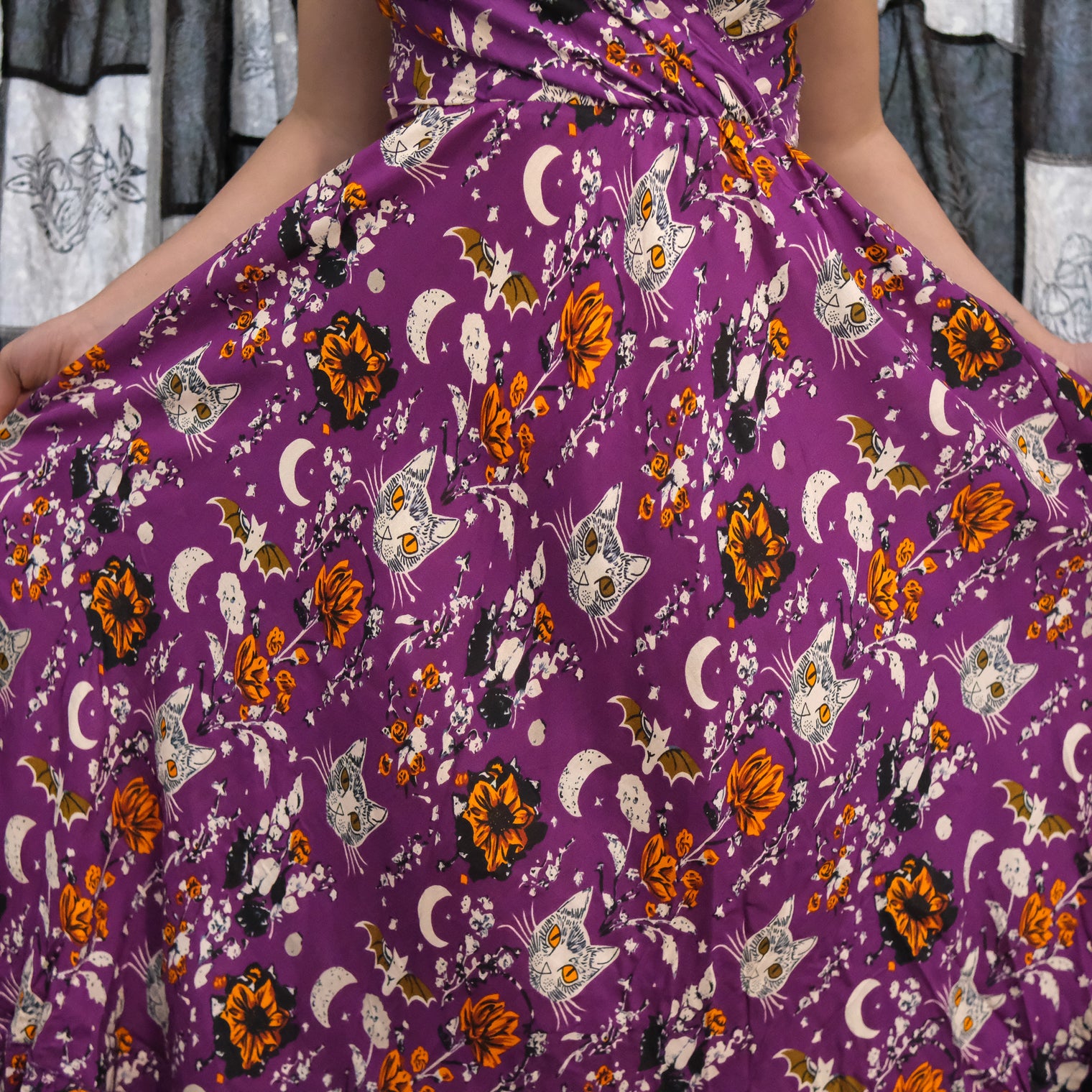 Witchcore Floral Maxi Dress