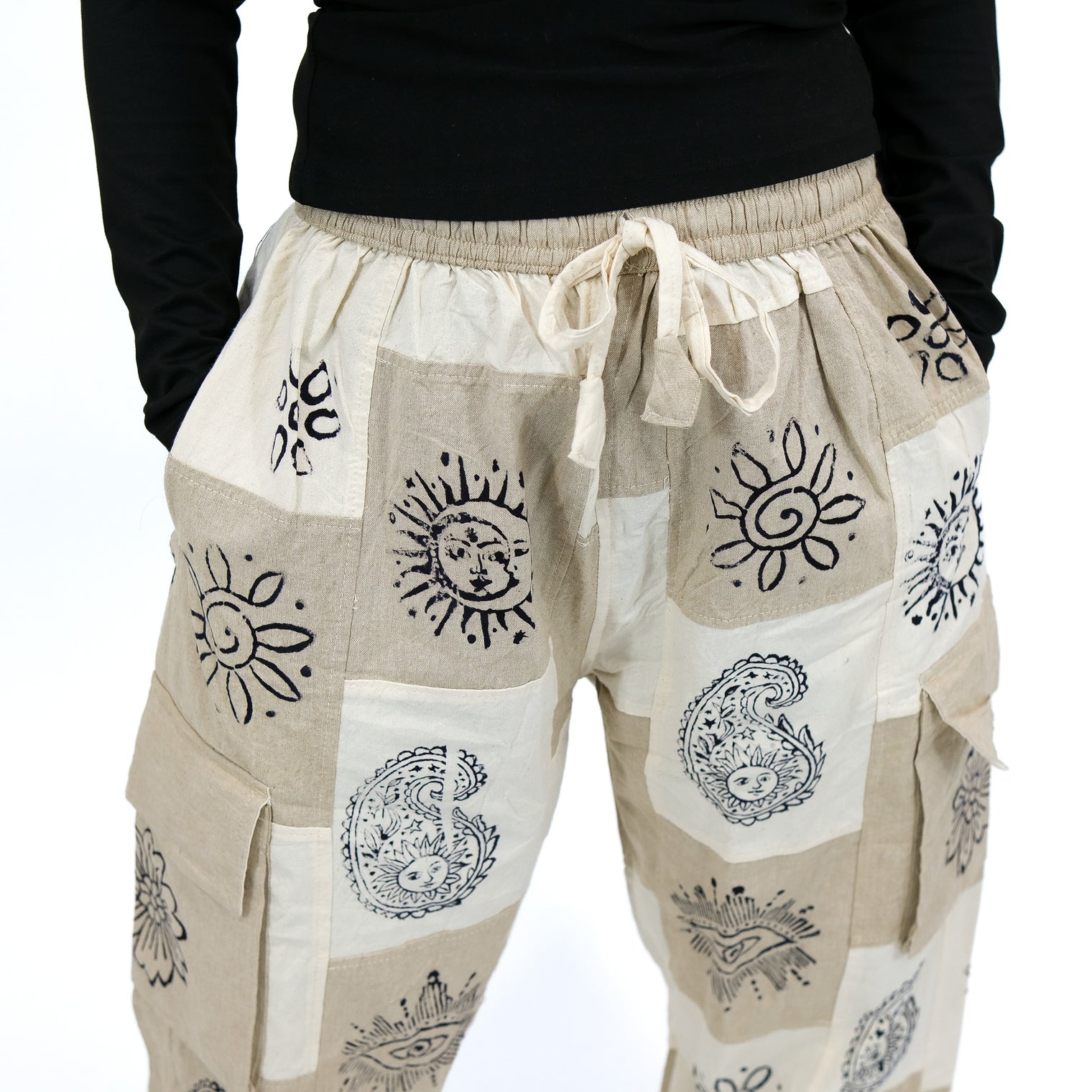 Patchwork Baggy Cargo Pants