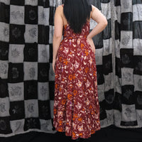 Witchcore Floral Maxi Dress