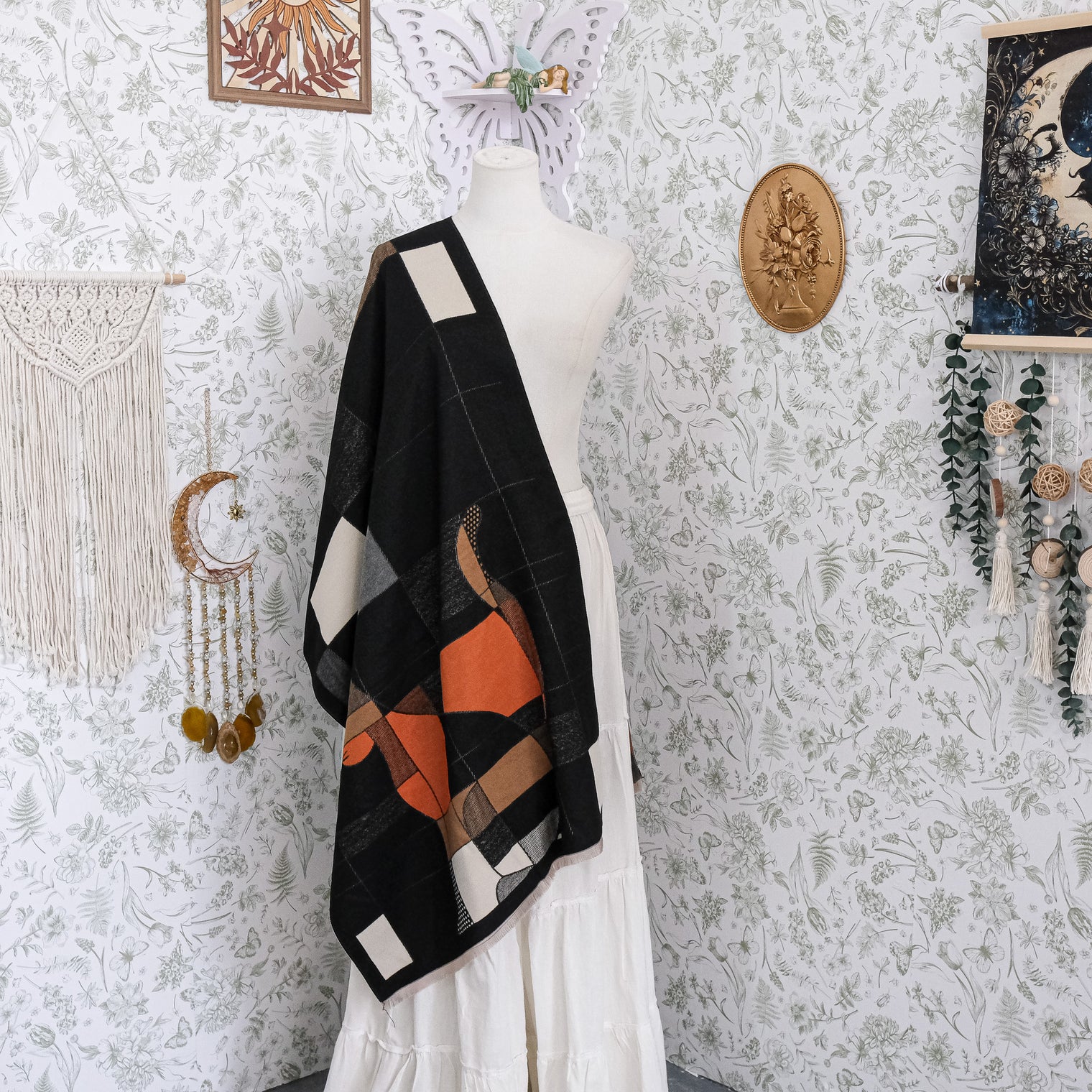 Reversible Cat Warm Fall Winter Scarves