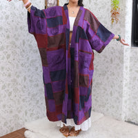 Oversized Patchwork Cotton Duster