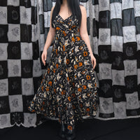 Witchcore Floral Maxi Dress