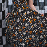 Witchcore Floral Maxi Dress