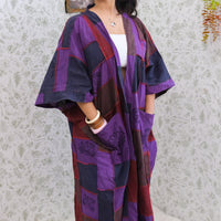 Oversized Patchwork Cotton Duster