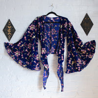 Ember Velvet Hand Embroidered Wrap Top