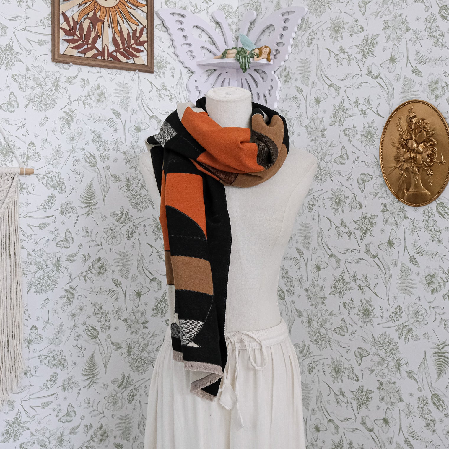 Reversible Cat Warm Fall Winter Scarves