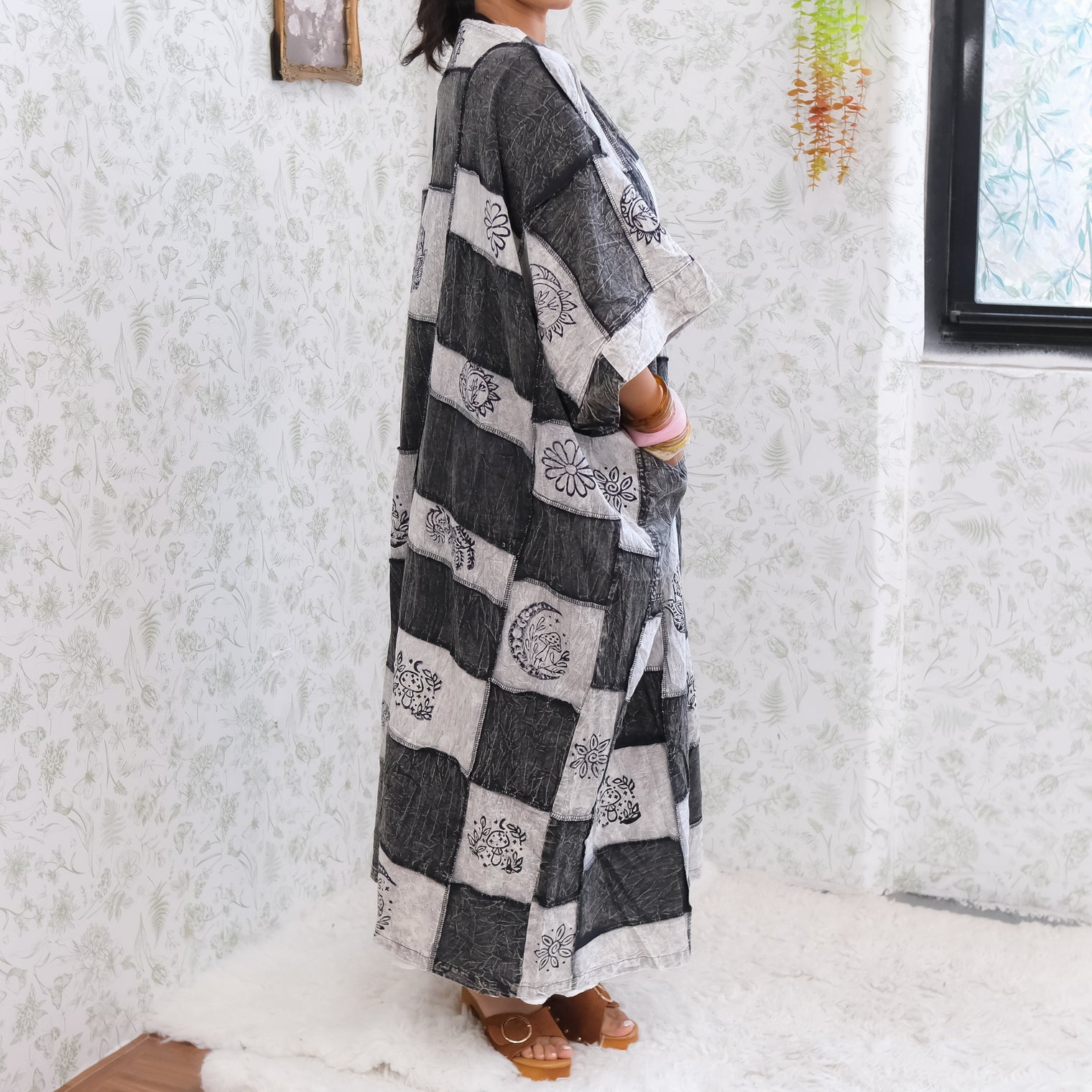 Oversized Patchwork Cotton Duster