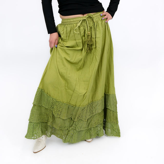 Prairie Goddess Lace Maxi Skirt