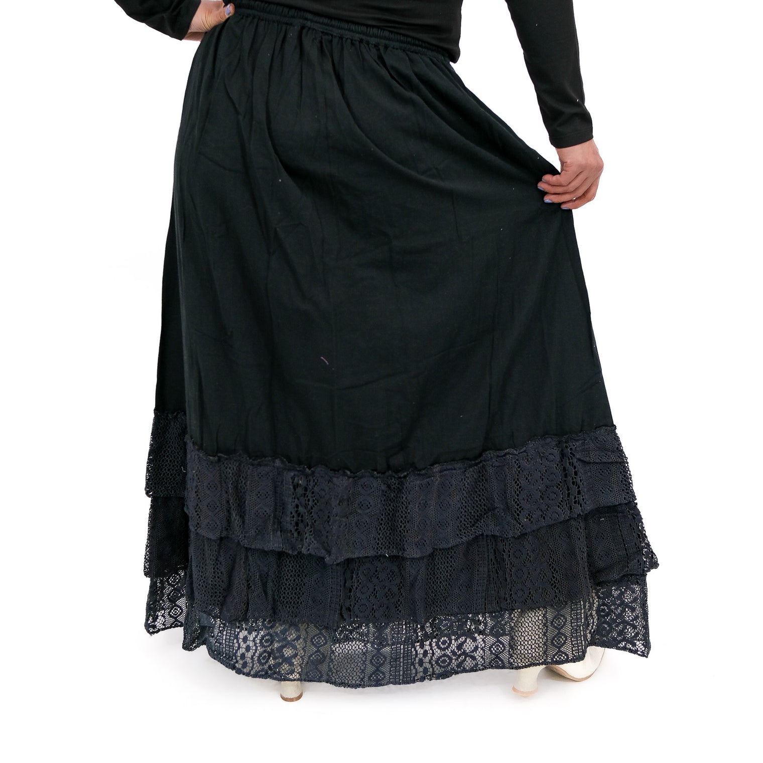 Prairie Goddess Lace Maxi Skirt