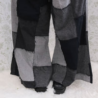 Denim Look  Patchwork Wide Leg Palazzo Pants