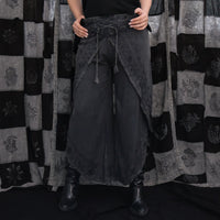 Flowy High Slit Embroidery Palazzo Pants