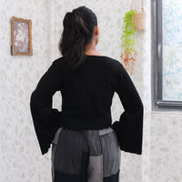 Whimsigoth Celestial Butterfly Hand Embroidered Sweater