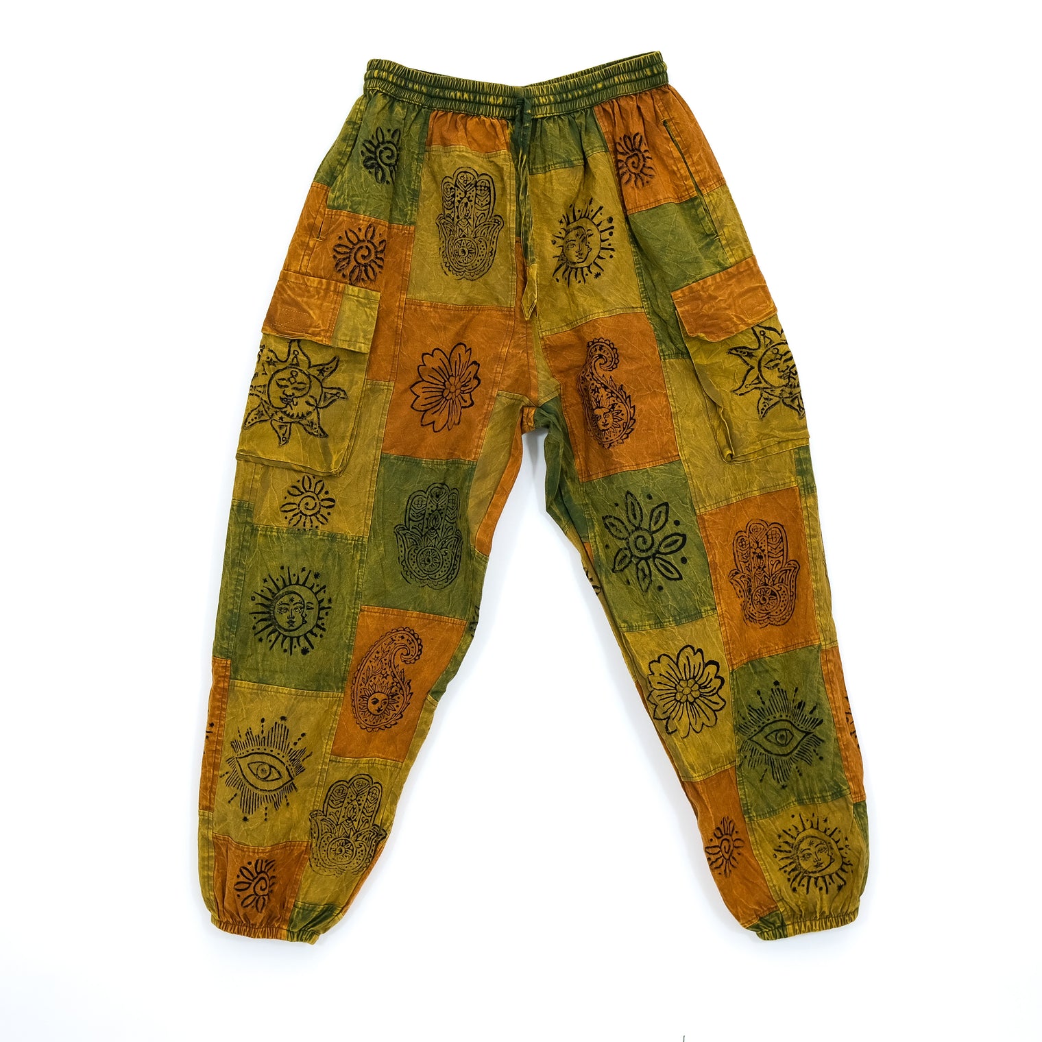 Patchwork Baggy Cargo Pants