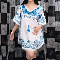 Flowy Embroidered Bohemian Tunic Top