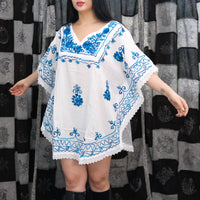 Flowy Embroidered Bohemian Tunic Top
