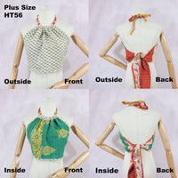Kantha Plus Size Reversible Boho Halter Top
