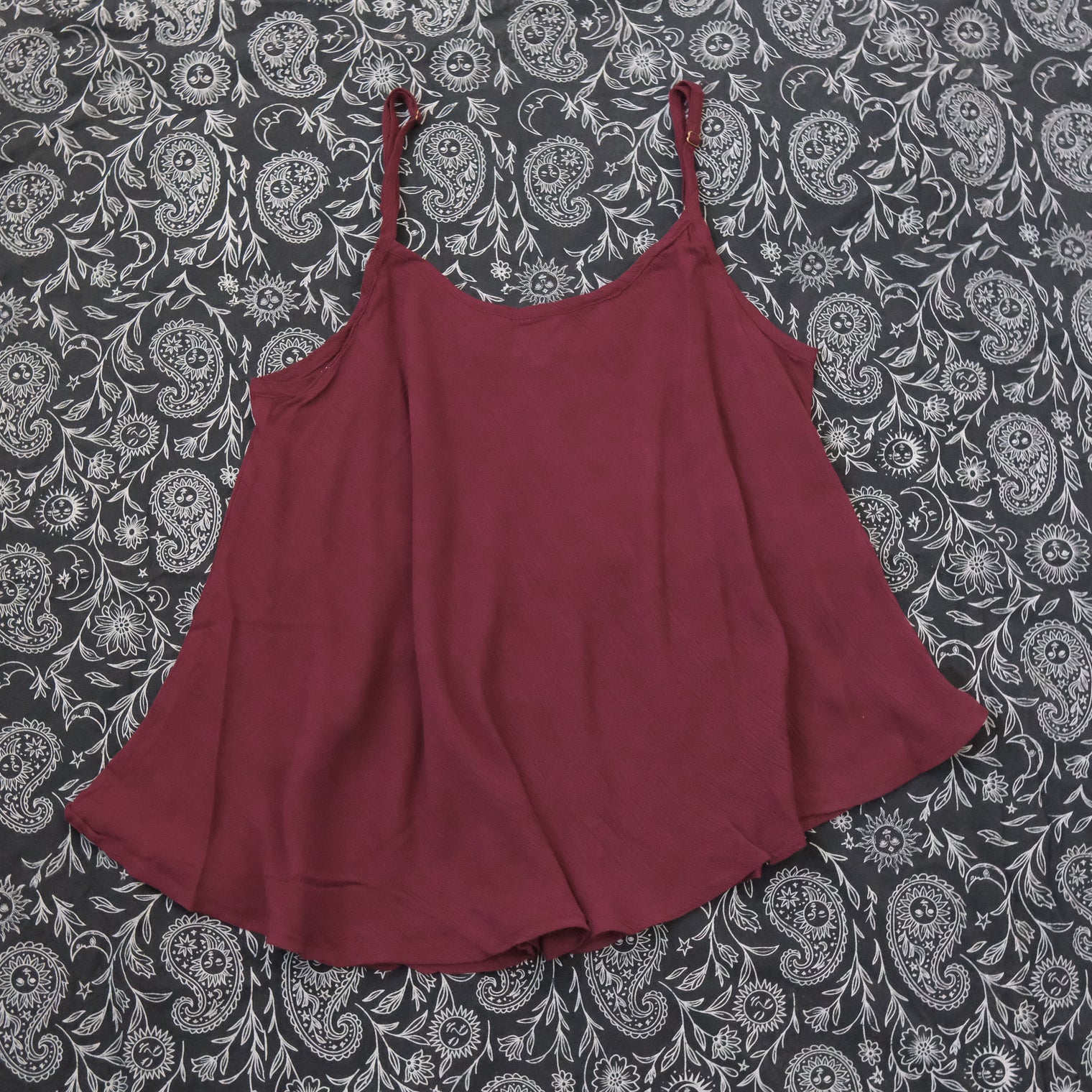 Flowy Boho Camisole Top with Adjustable Straps