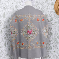 Boho Floral Paisley Embroidered Shawl Wrap