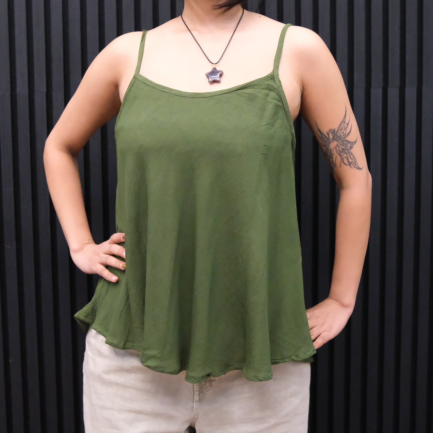 Flowy Boho Camisole Top with Adjustable Straps