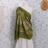 Boho Floral Paisley Embroidered Shawl Wrap