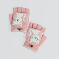 Toddler Winter Cat Design Convertible Gloves/Mitten