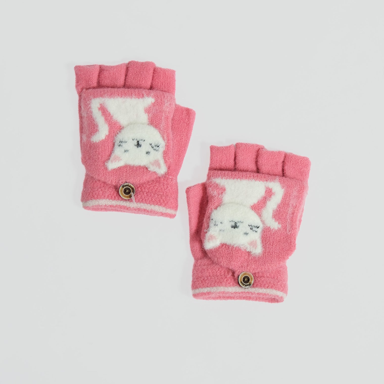 Toddler Winter Cat Design Convertible Gloves/Mitten