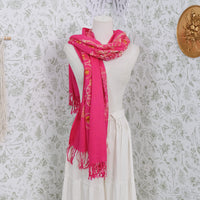 Boho Floral Paisley Embroidered Shawl Wrap