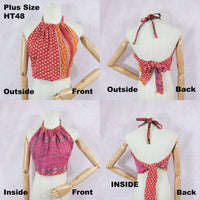 Kantha Plus Size Reversible Halter Top