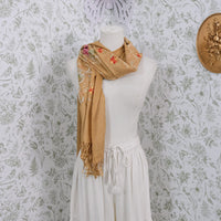 Boho Floral Paisley Embroidered Shawl Wrap