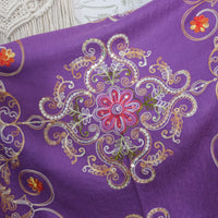 Boho Floral Paisley Embroidered Shawl Wrap