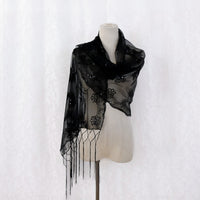 Sequin Butterfly Embroidered Shawls